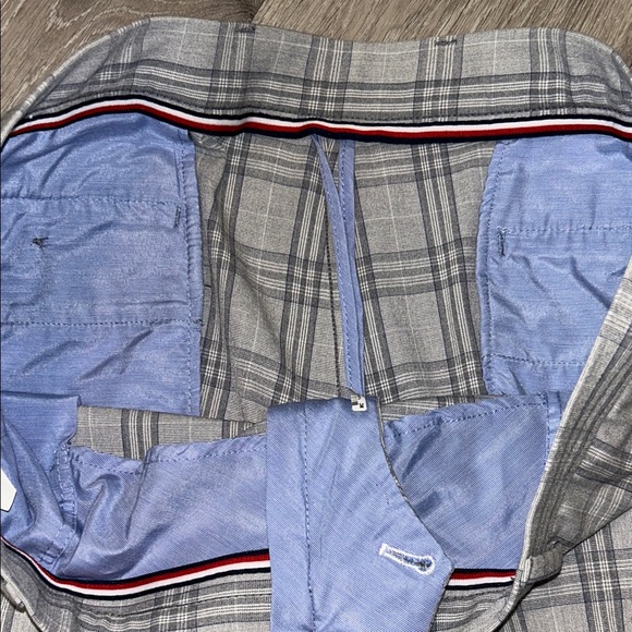 Tommy Hilfiger Men's Plaid Gray Pants - Picture 5 of 7
